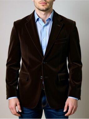 Arnold Brant Cotton Cashmere Made in Canada Brown Blazer Jacket Sport Coat 46R